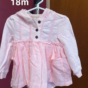 18month girls dressy hooded onesie